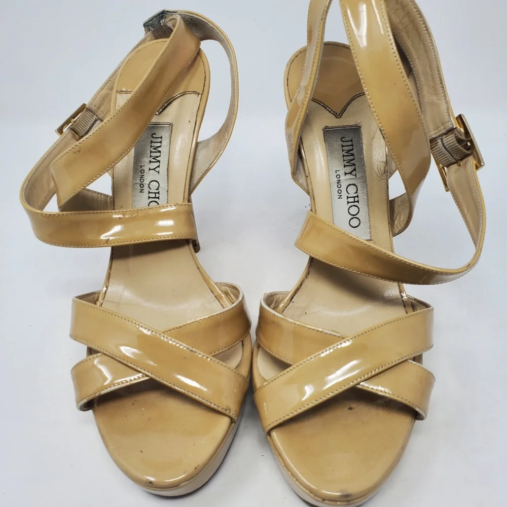 Jimmy Choo Nude Patent Pumps